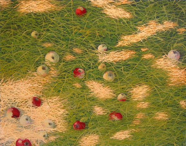 03 - Яблоки в траве 75x95 2012 г.
